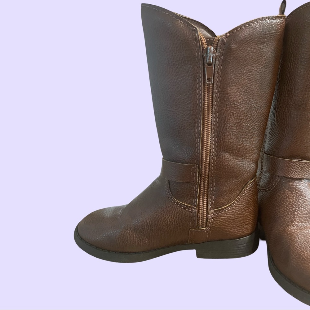 OshKosh B'gosh Brown Boots Toddler Girls Size 9 - Picture 3 of 5